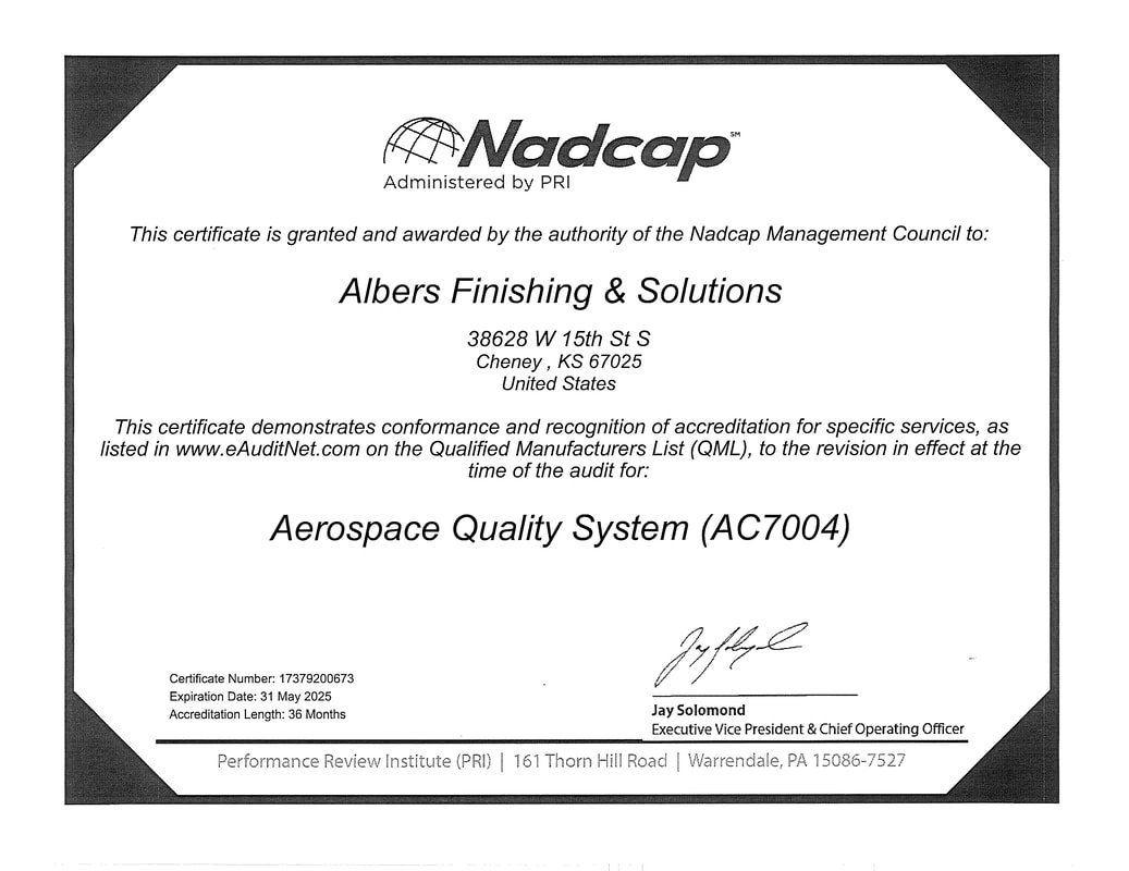 Nadcap Aerospace Quality System Certificate