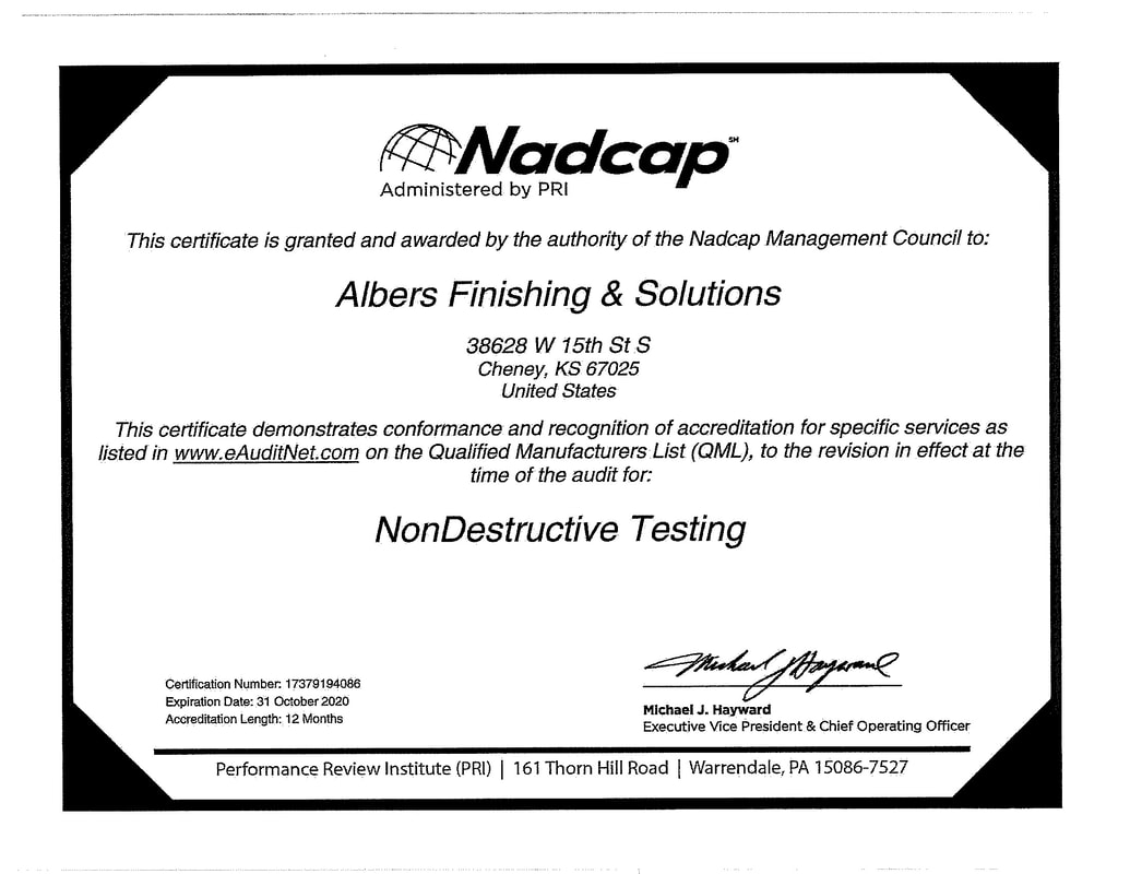 Nadcap Aerospace Quality System Certificate